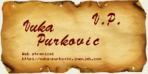 Vuka Purković vizit kartica